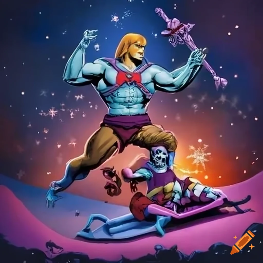 He-man action figure prince in a regal pose on Craiyon
