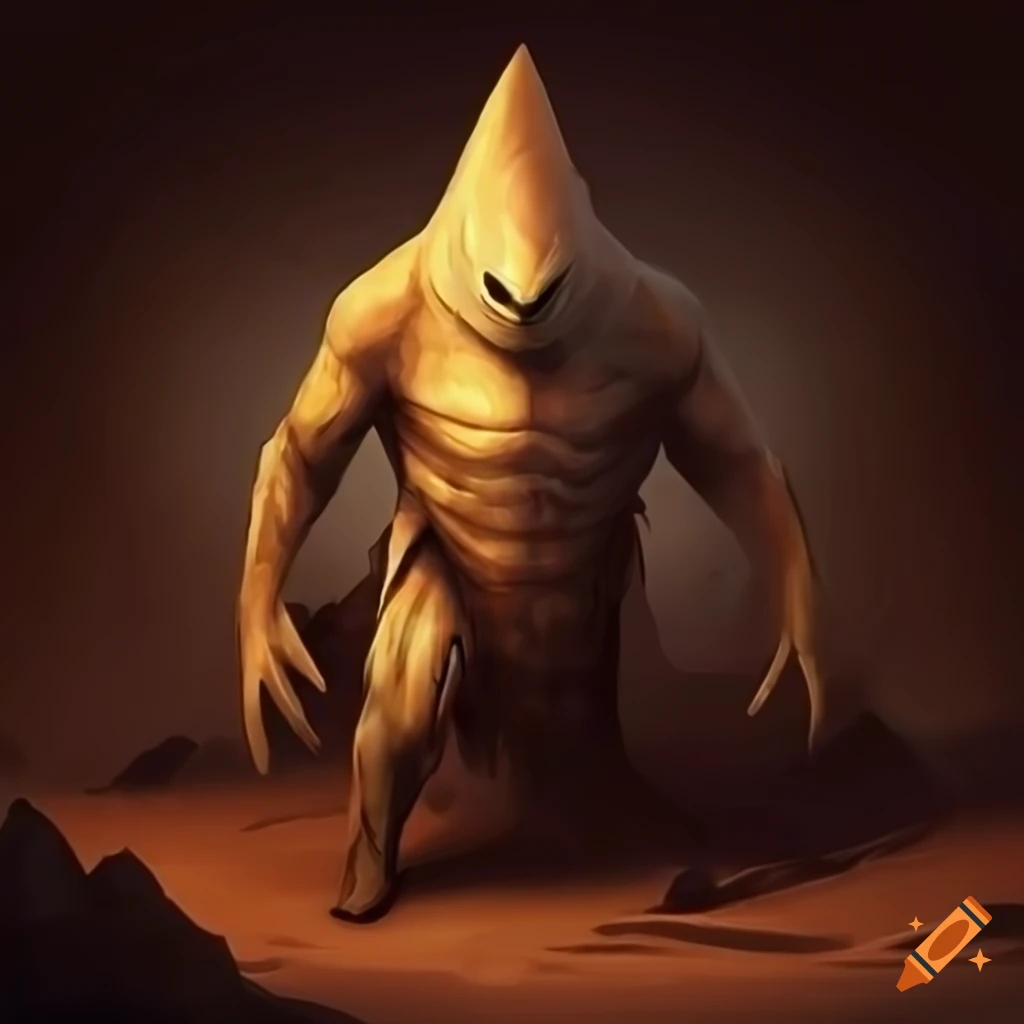 fantasy image of a shark in the desert