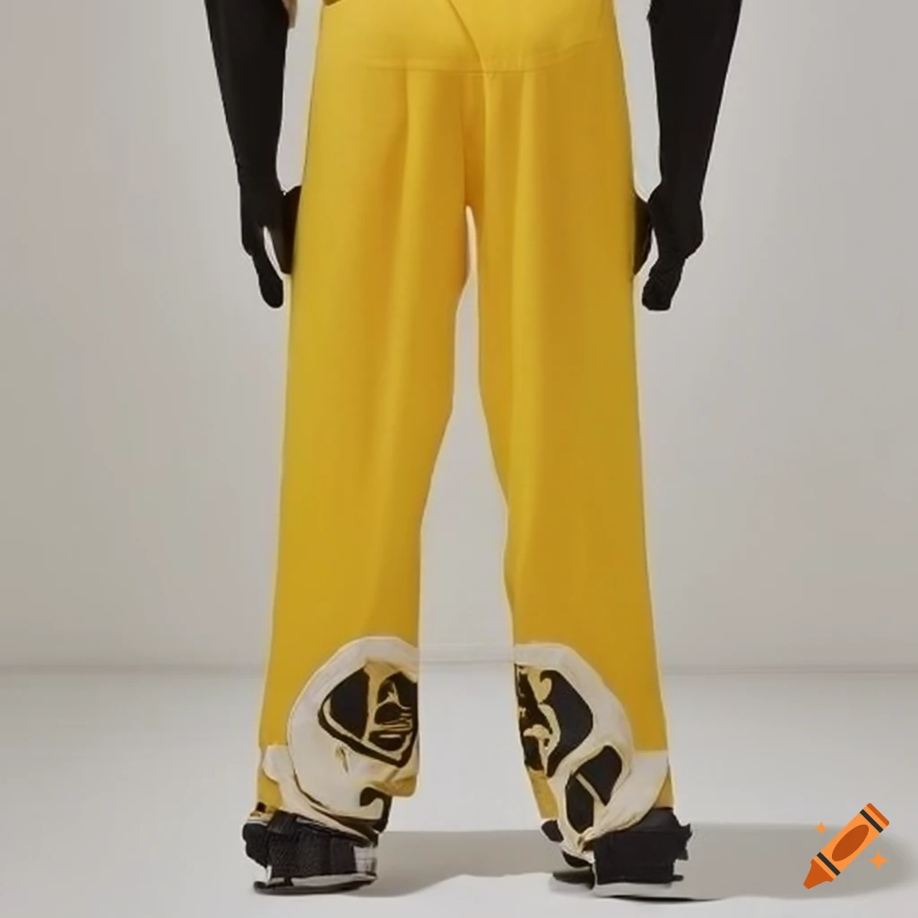 Black and yellow sci-fi leggings on Craiyon