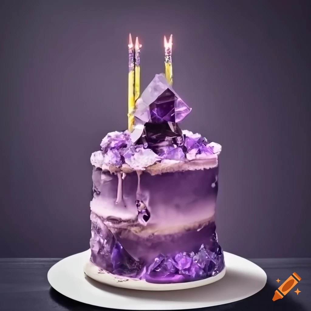 Purple Amethyst Geode Cake - CakeCentral.com