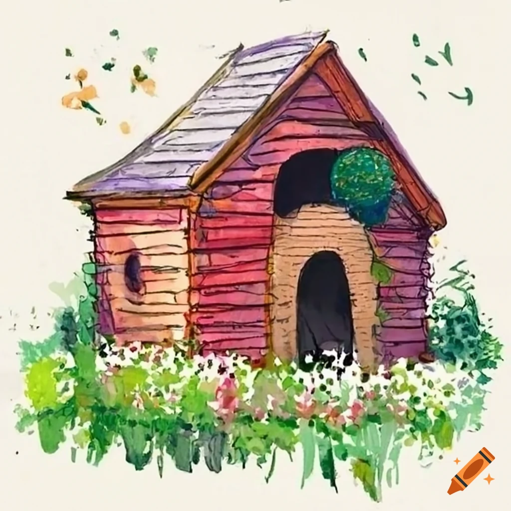 Cartoon Brown Wooden Dog House, Vectors | GraphicRiver