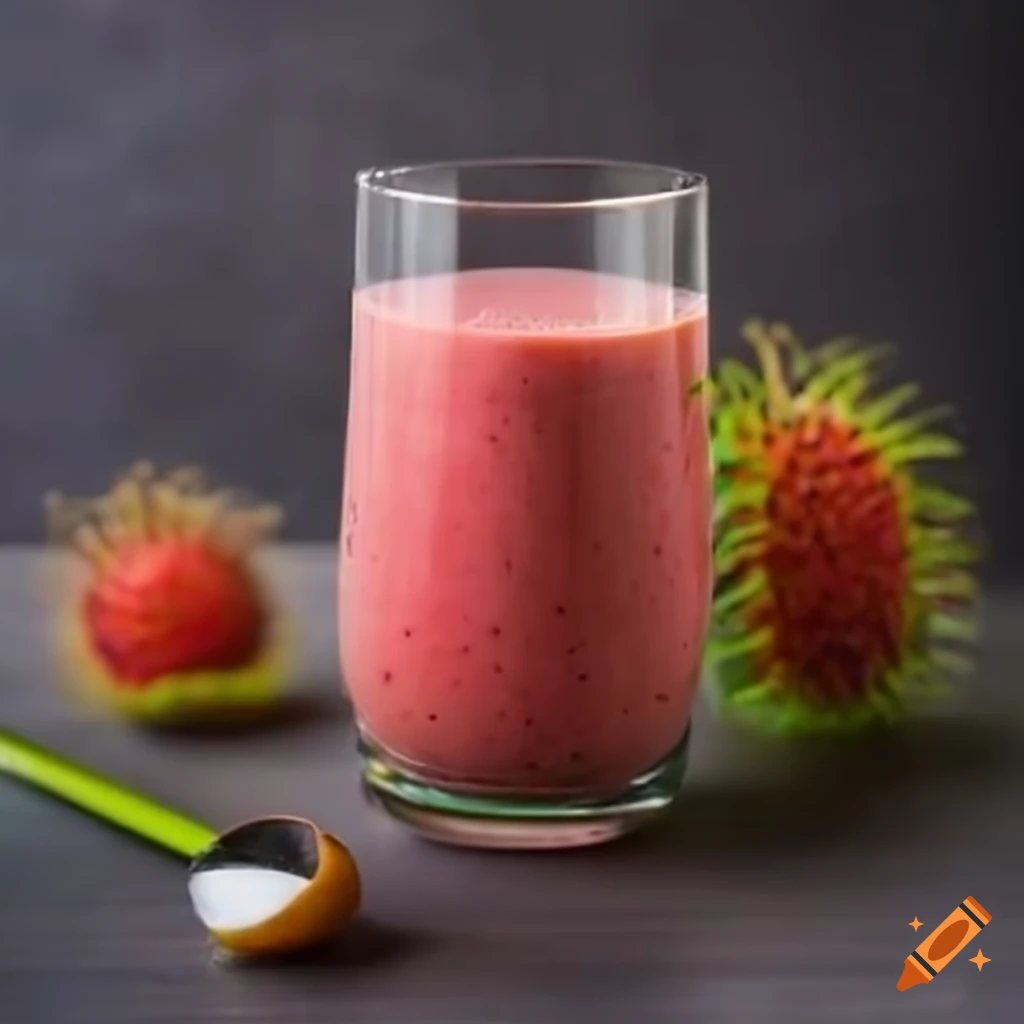 Rambutan smoothie on a table