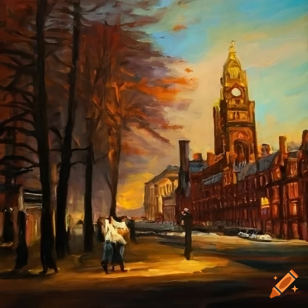 Oil painting of manchester, uk on Craiyon