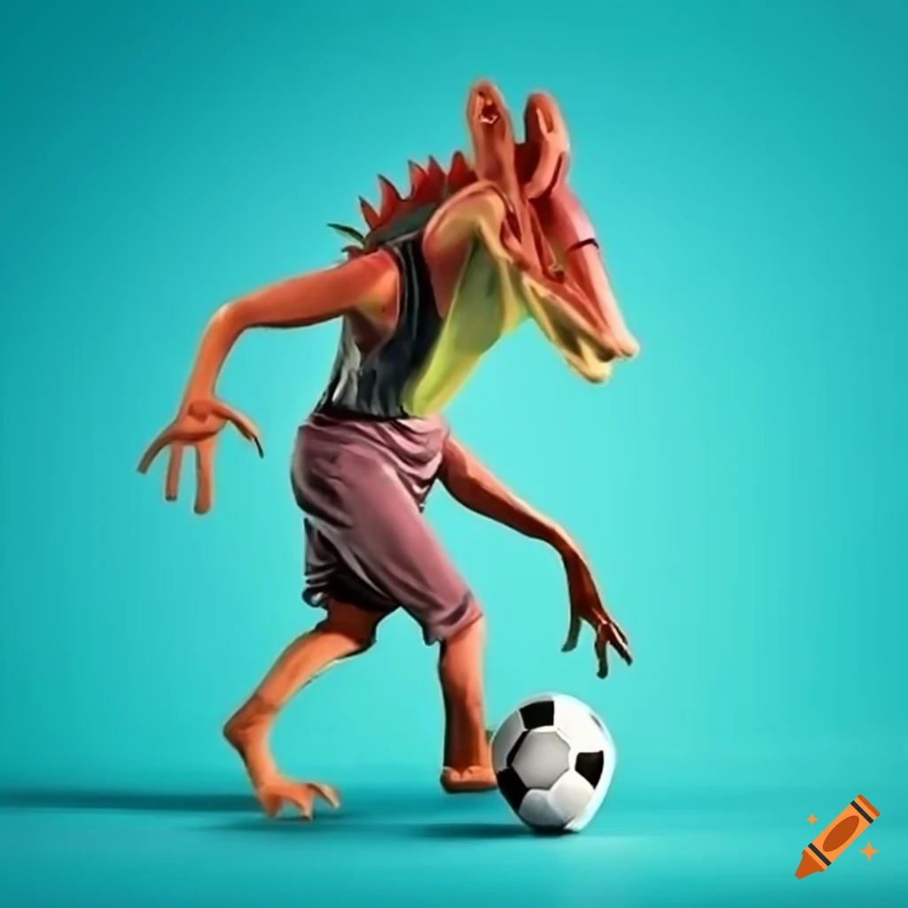 Jar jar binks playing soccer on Craiyon