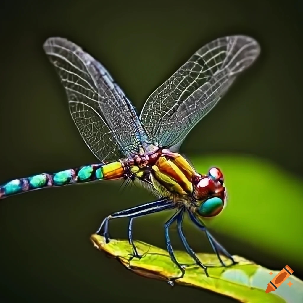 Hyperrealistic aeshnidae dragonfly on Craiyon