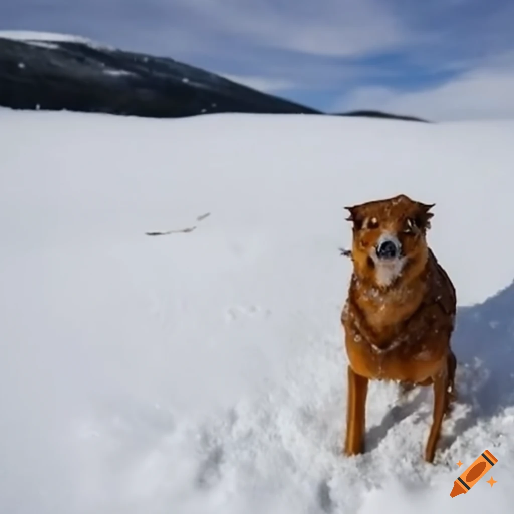 Yellow snow warning sign