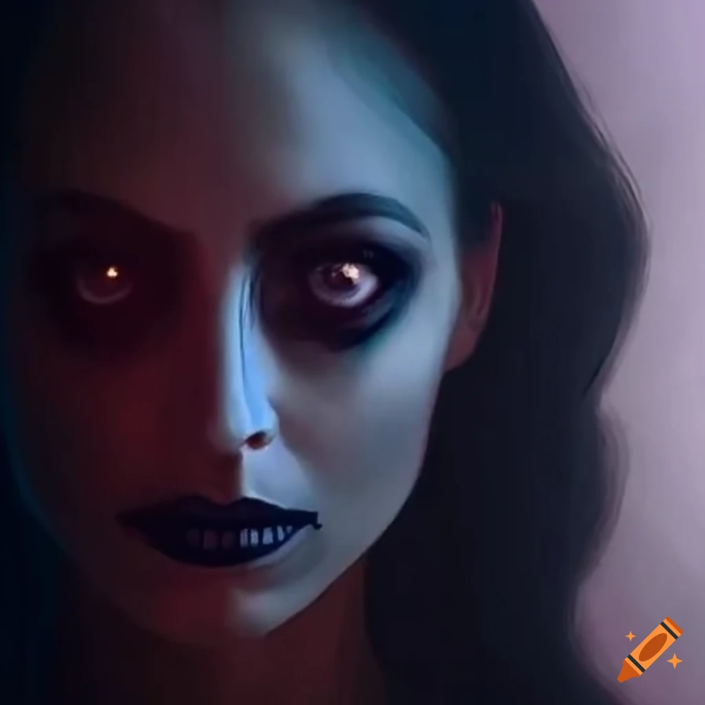 Digital art of a haunting and creepy ghostly figure