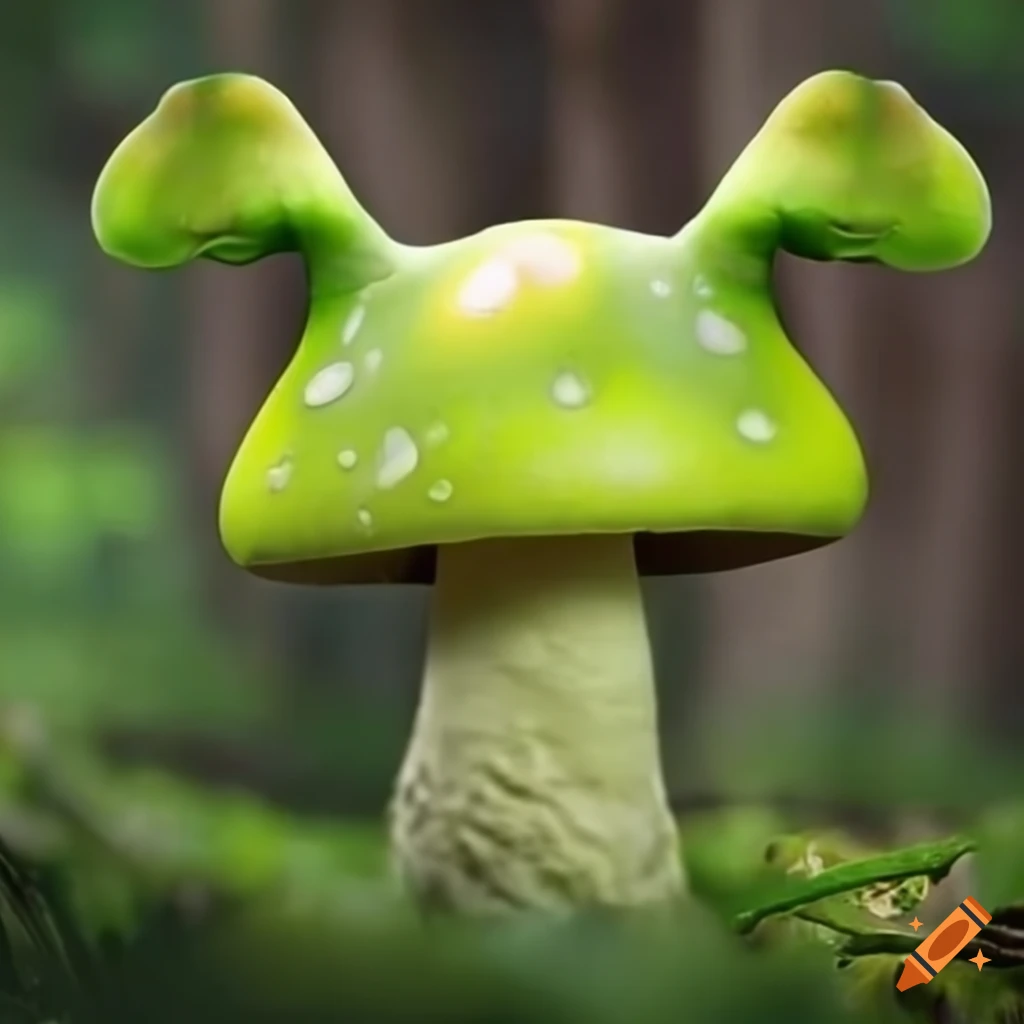 green mushroom with Shrek ears