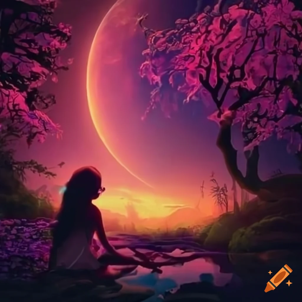 image depicting a peaceful and magical realm