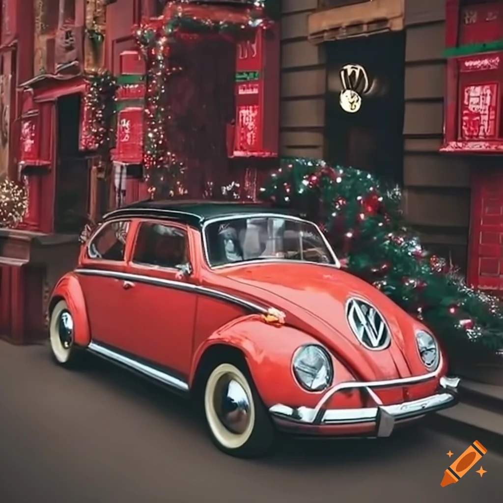Christmas themed Volkswagen car