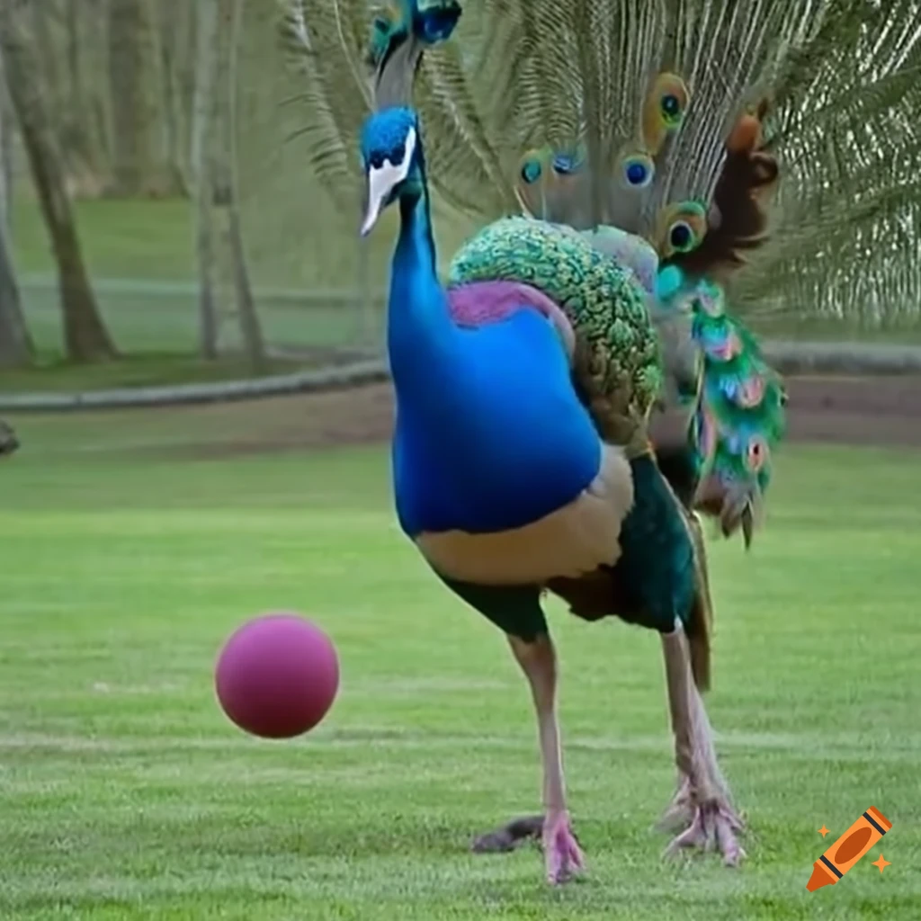Peacock Playing Kickball peacock-playing-kickball