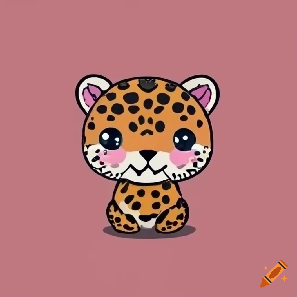Cute And Simple Jaguar Illustration