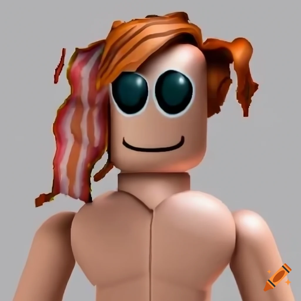 Roblox character dressed as a bacon
