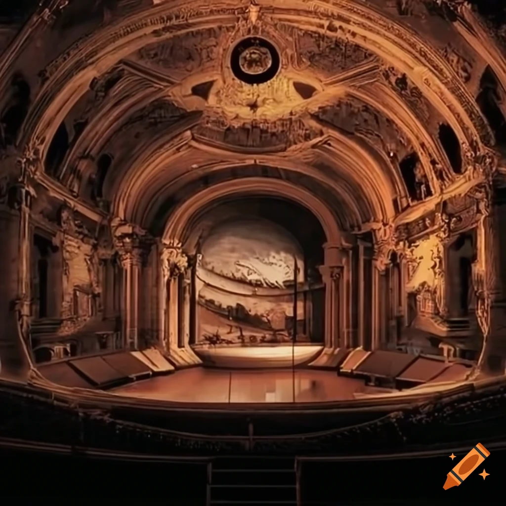 opera scene with a beautiful landscape