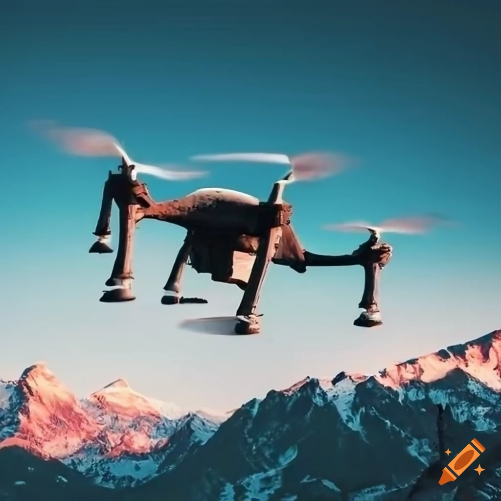 aerial view of mountains captured by a drone