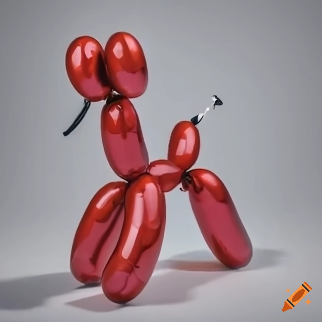a sculpture of a balloon dog