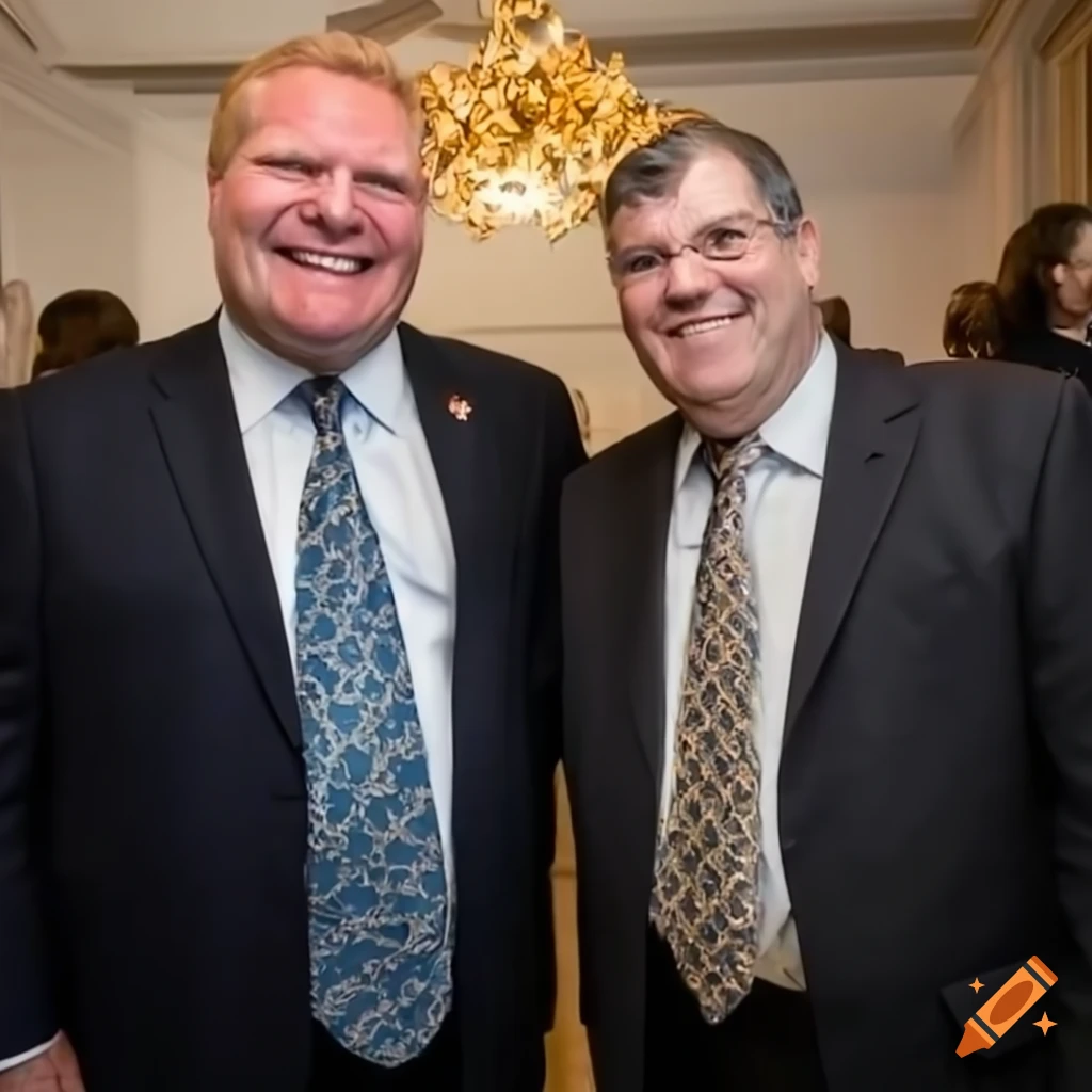 Silvio de gasperis meeting premier doug ford on Craiyon