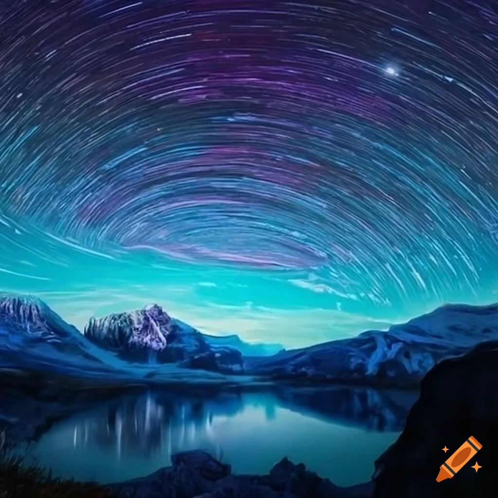 portrait of a starry landscape