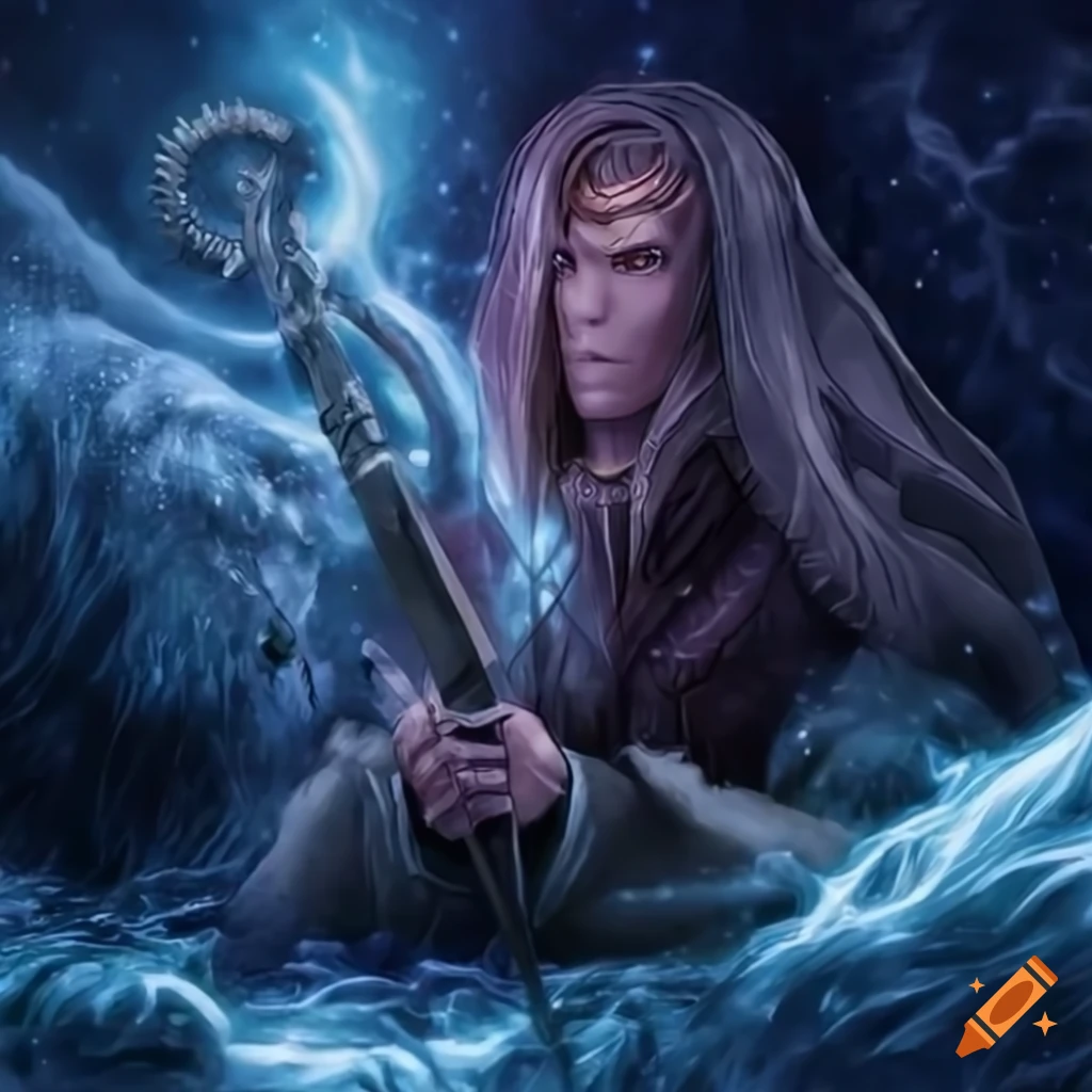 horror-themed Yu-Gi-Oh card art with a monster holding a sword in a snow storm