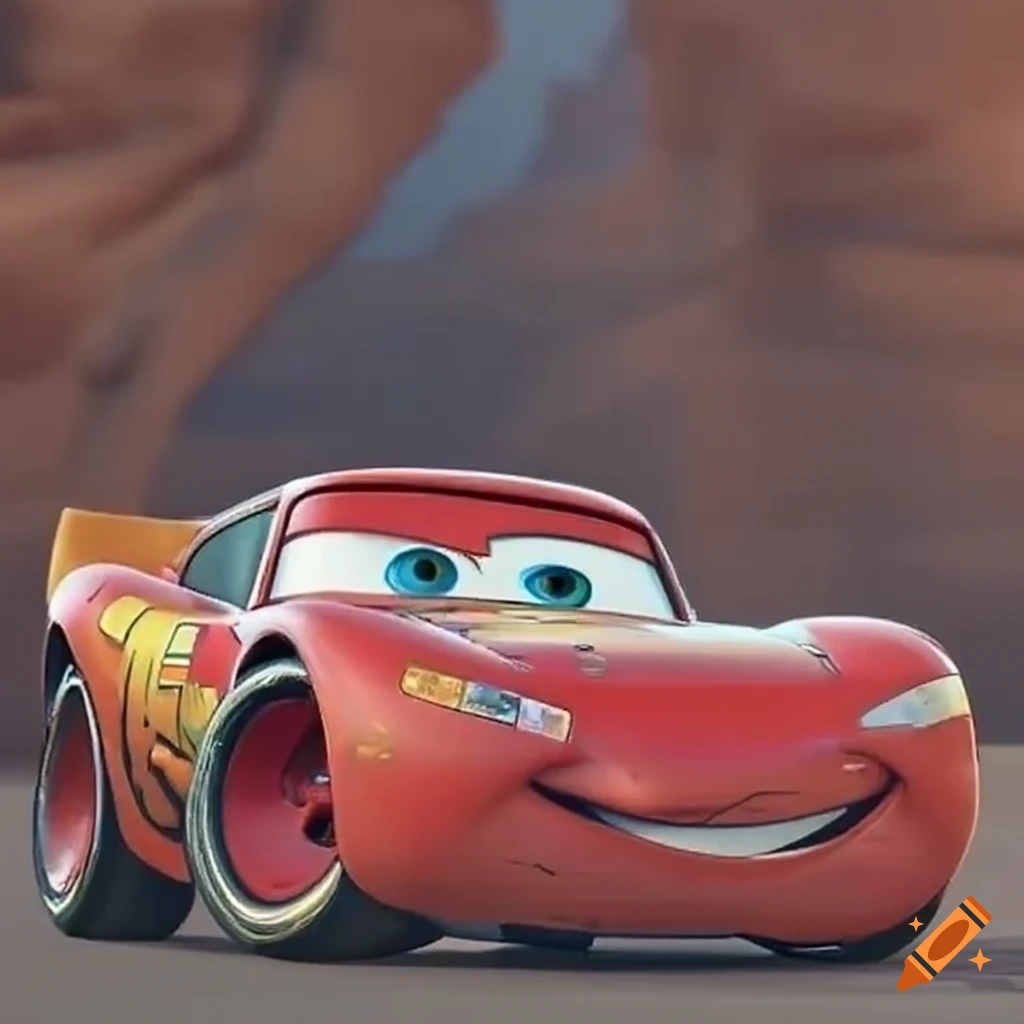 Lightning Mcqueen Racing In New Mexico On Craiyon