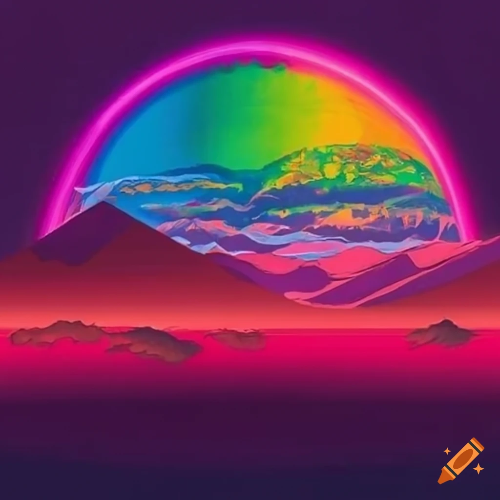 retro-inspired landscape view