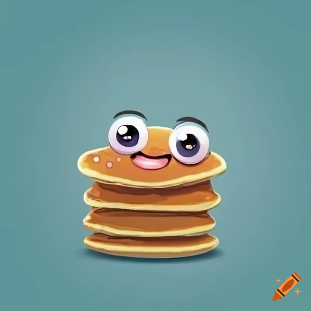 Cute smiling pancake on Craiyon