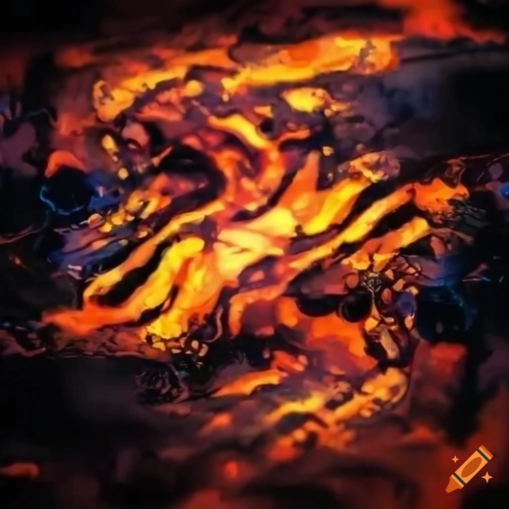 Abstract artwork of glowing circuit boards on Craiyon