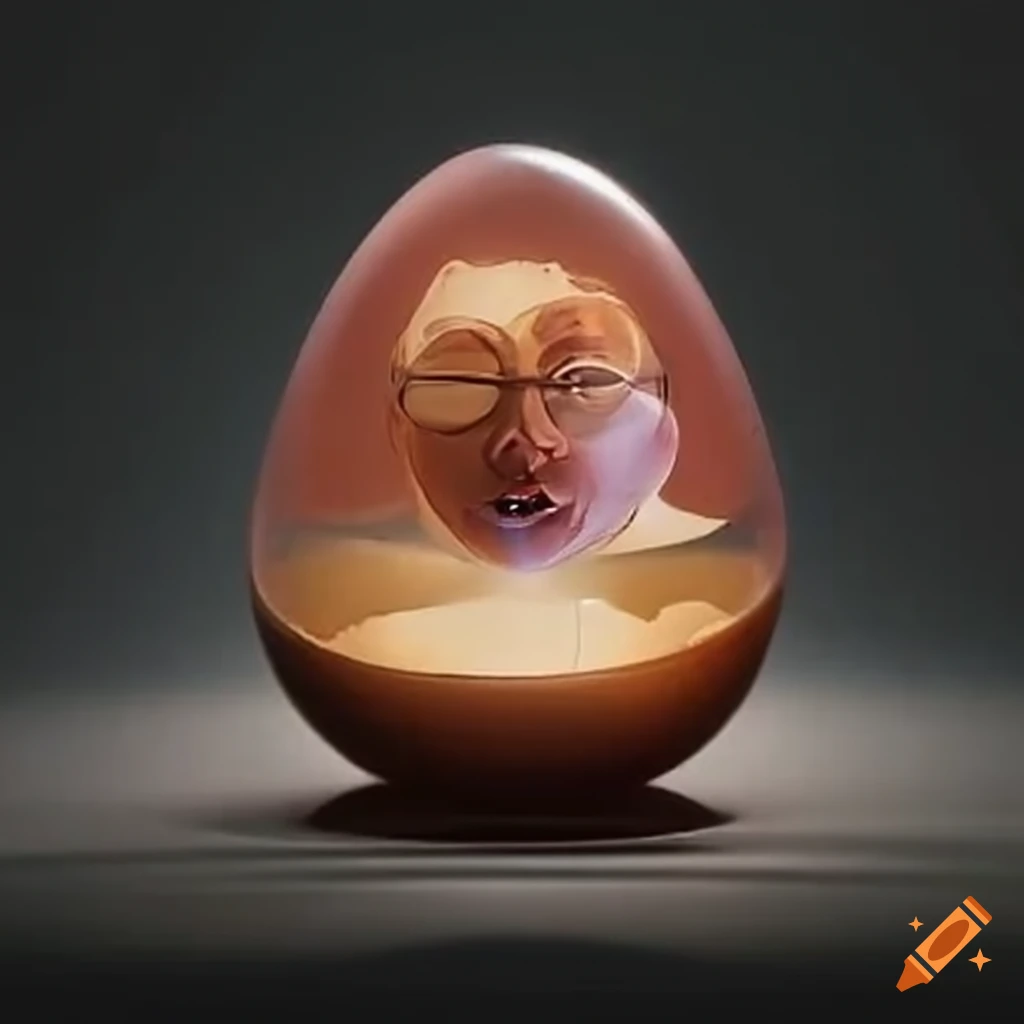 Hans solo trapped in glass egg on Craiyon