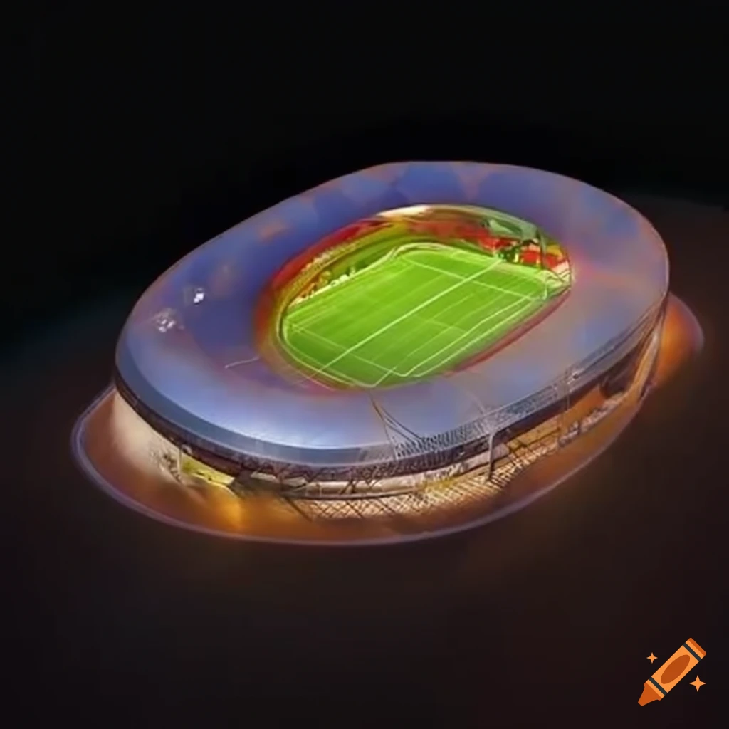 futuristic football stadium of Atlético Morelia