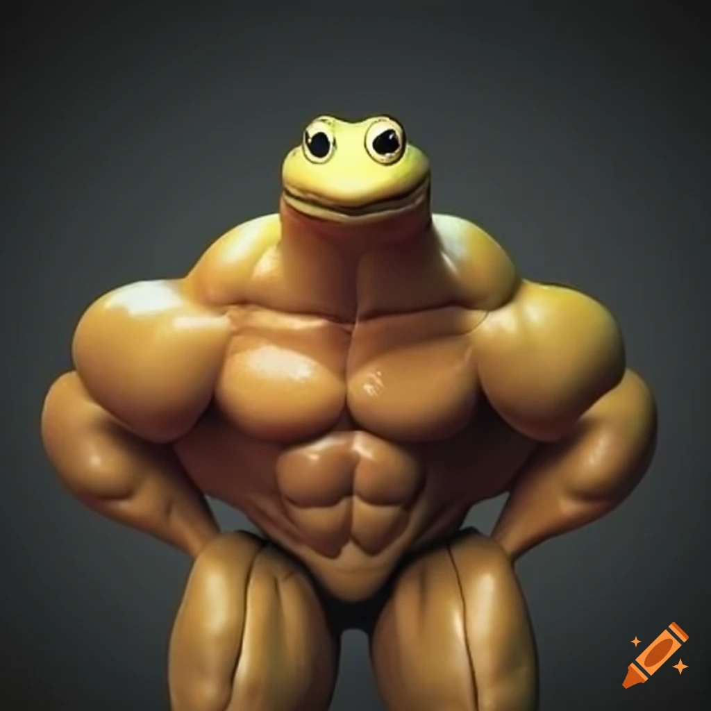 image of a muscular frog