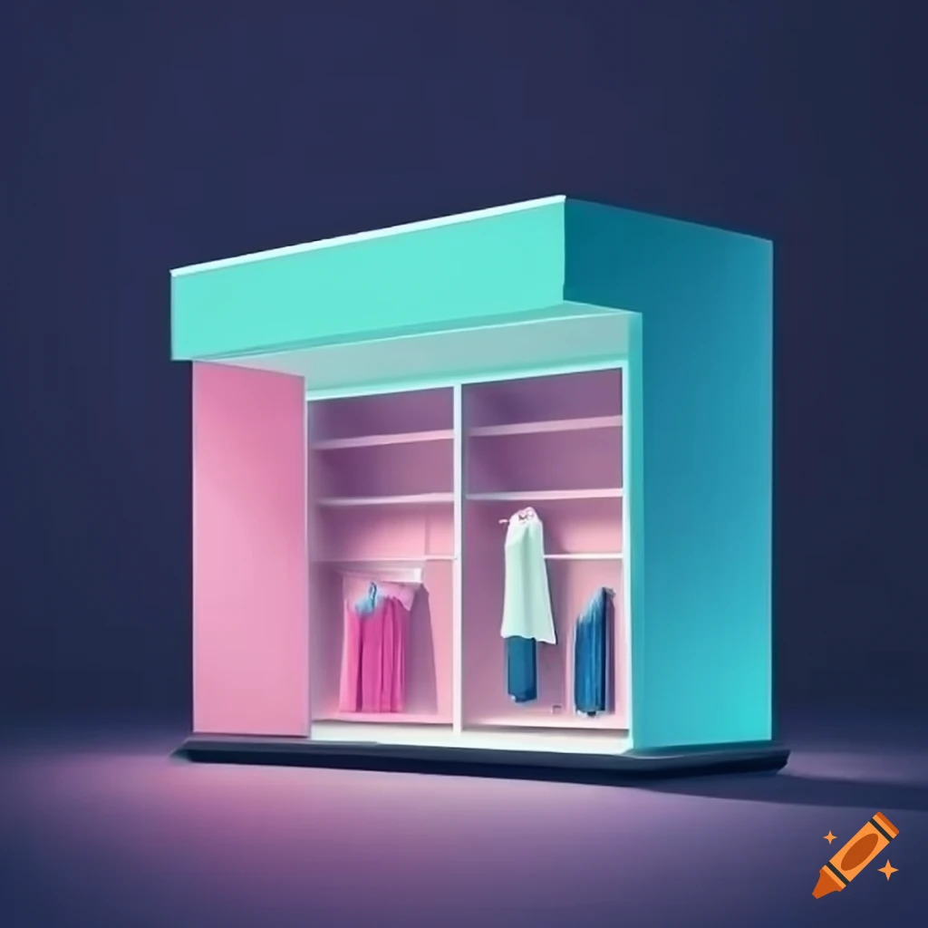 Pastel colored jackets in a retail store