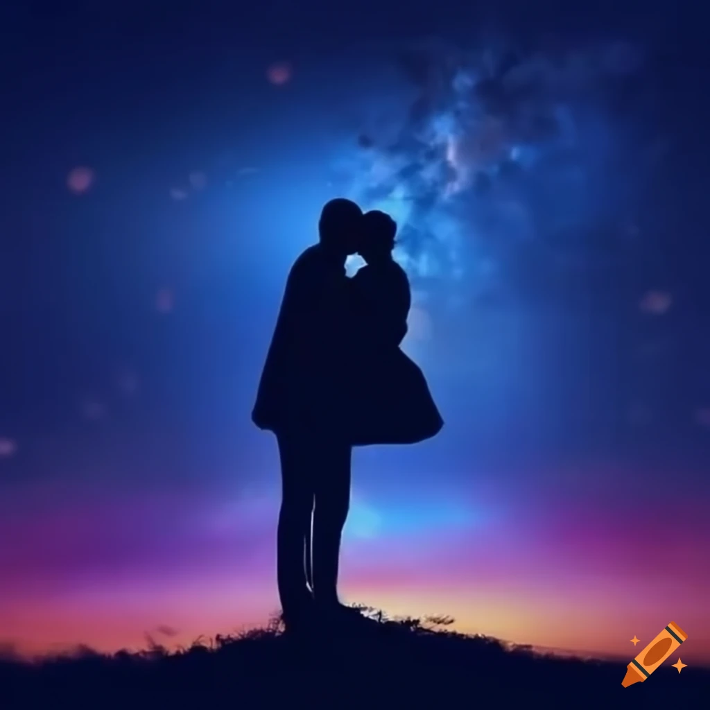 Symbolic image of hearts connecting in the sky on Craiyon