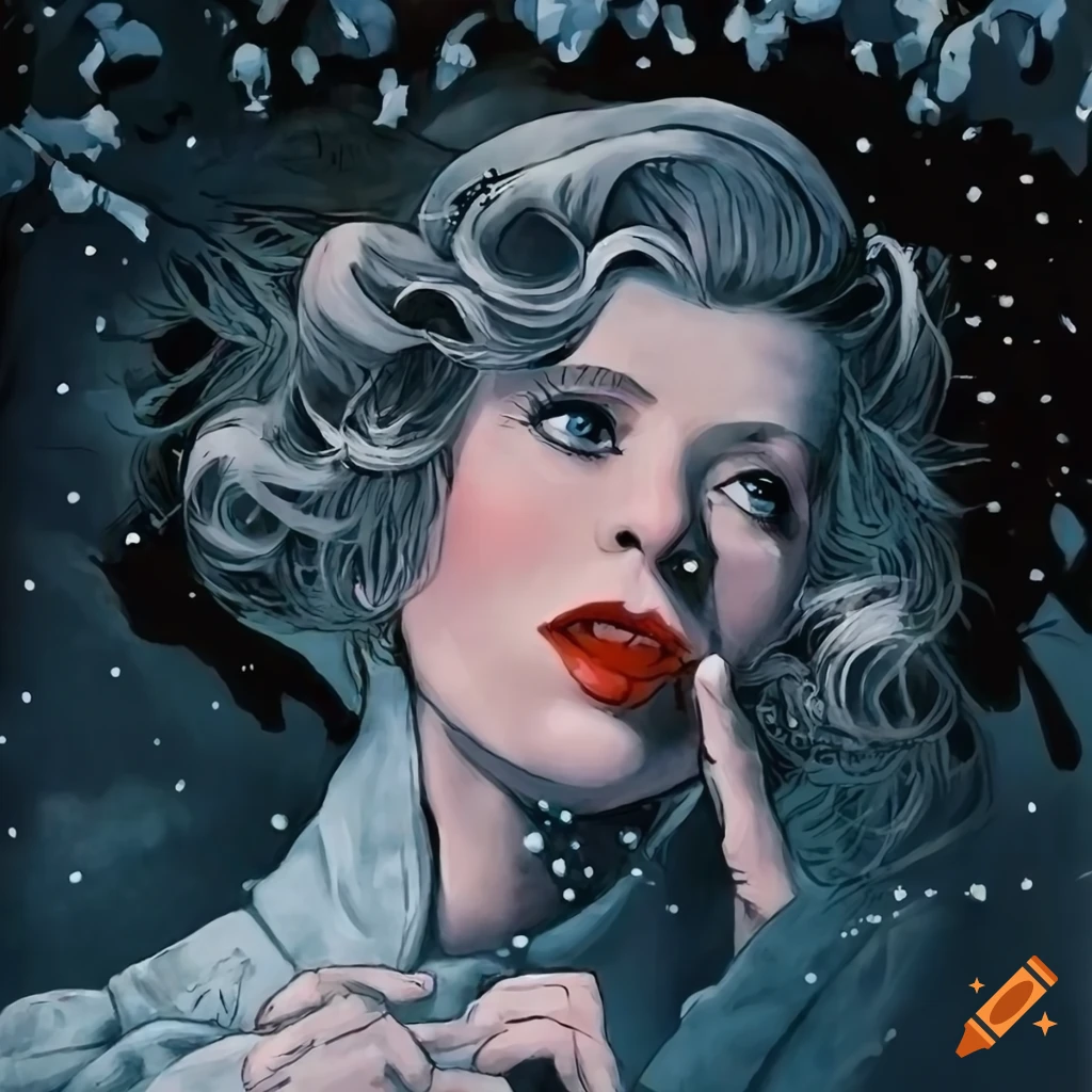 Swiss Mountain Valley illustration from a noir graphic novel