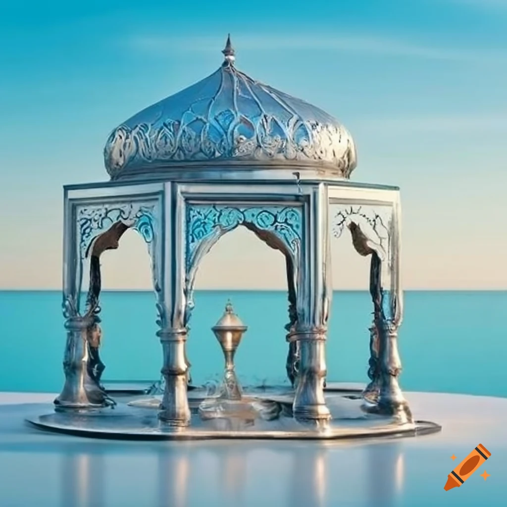 silver ornamental islamic gazebo under blue sky