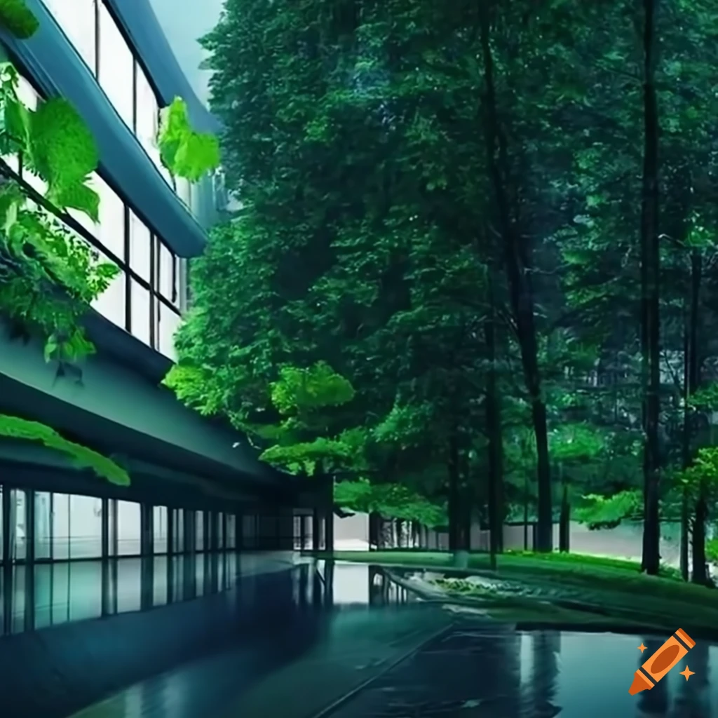 green-leaves-surrounding-company-headquarters-on-craiyon
