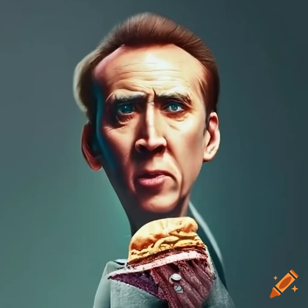 Humorous Image Of Nicholas Cage Stealing A Pie On Craiyon
