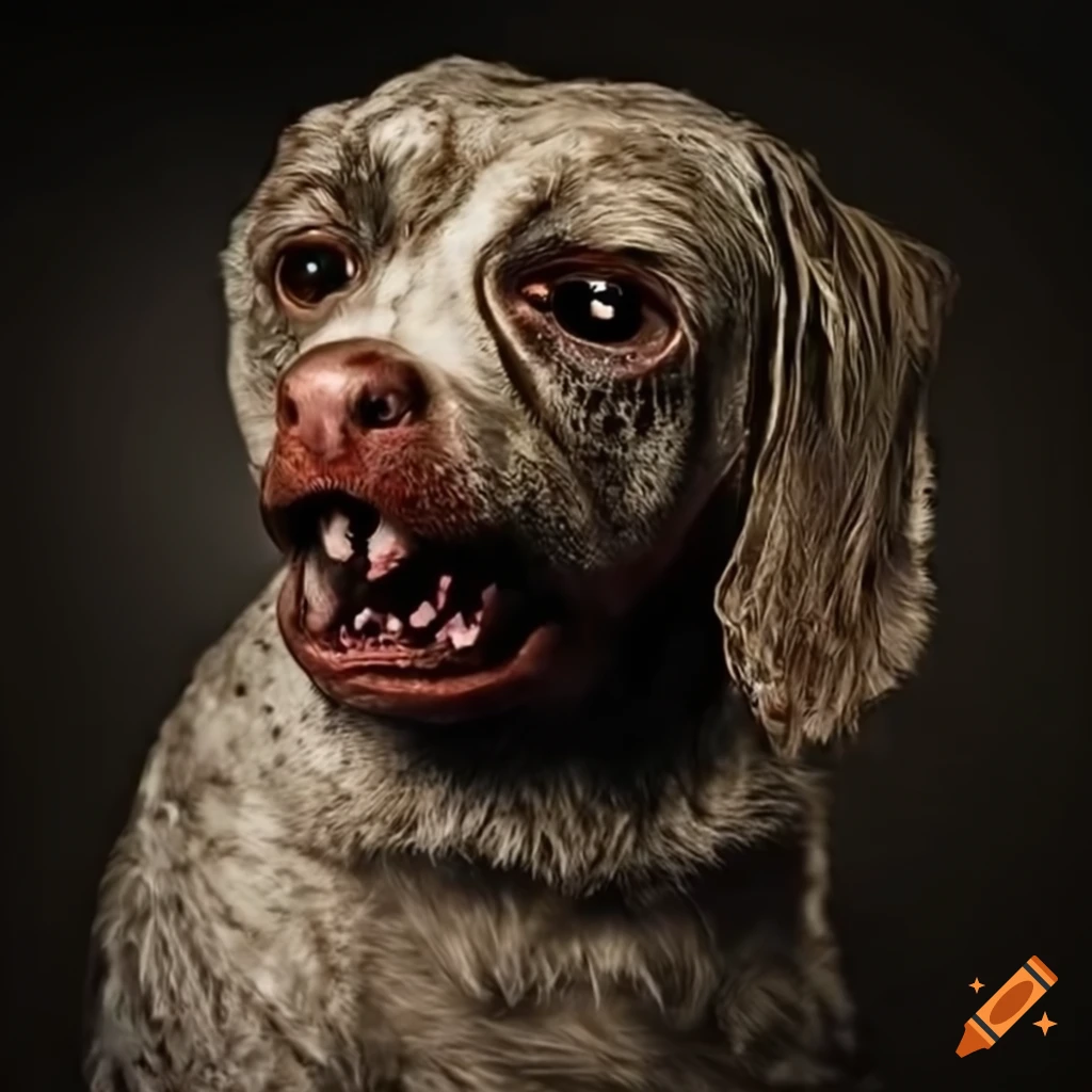 Surreal Depiction Of A Creepy Dog On Craiyon