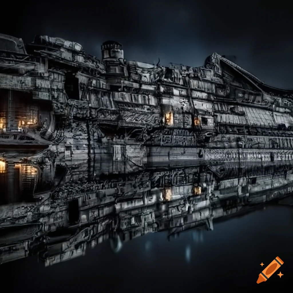 massive alien warship