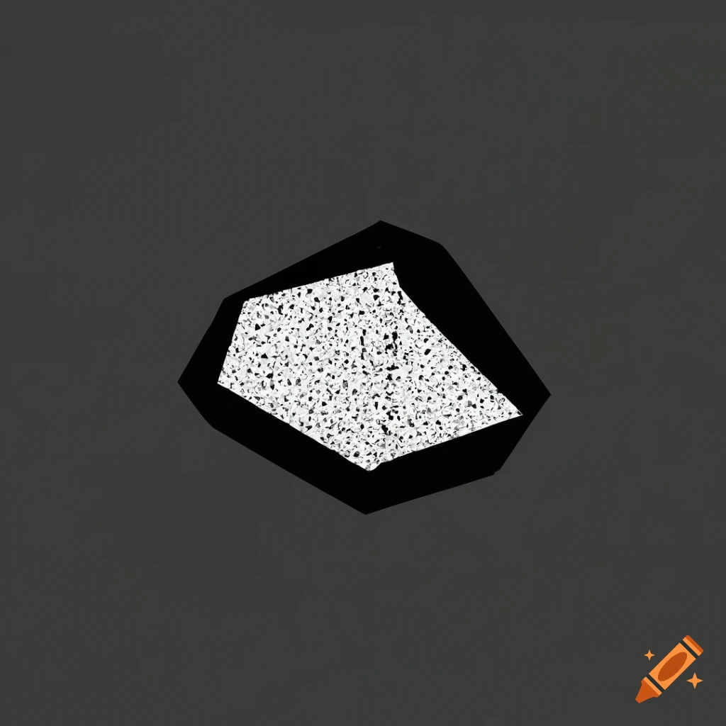 textured pointillism stone on black background