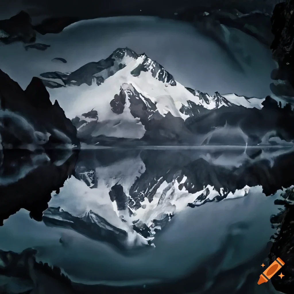 holographic Swiss Mountain artwork