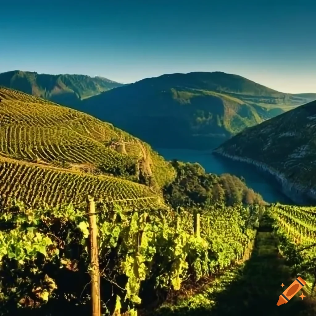 grape harvest in Douro valley vineyard