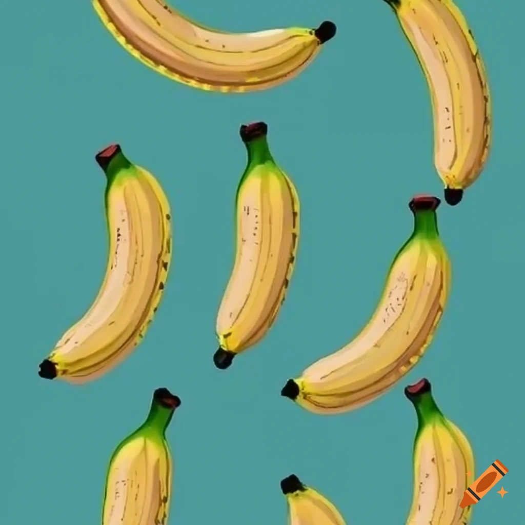 Pattern of playful bananas with quirky text