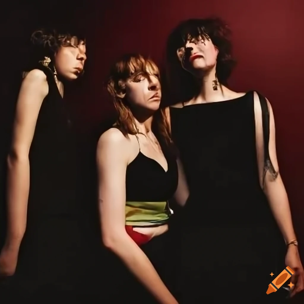 Image Of An All Female Indie Rock Band In A Magazine Article Style