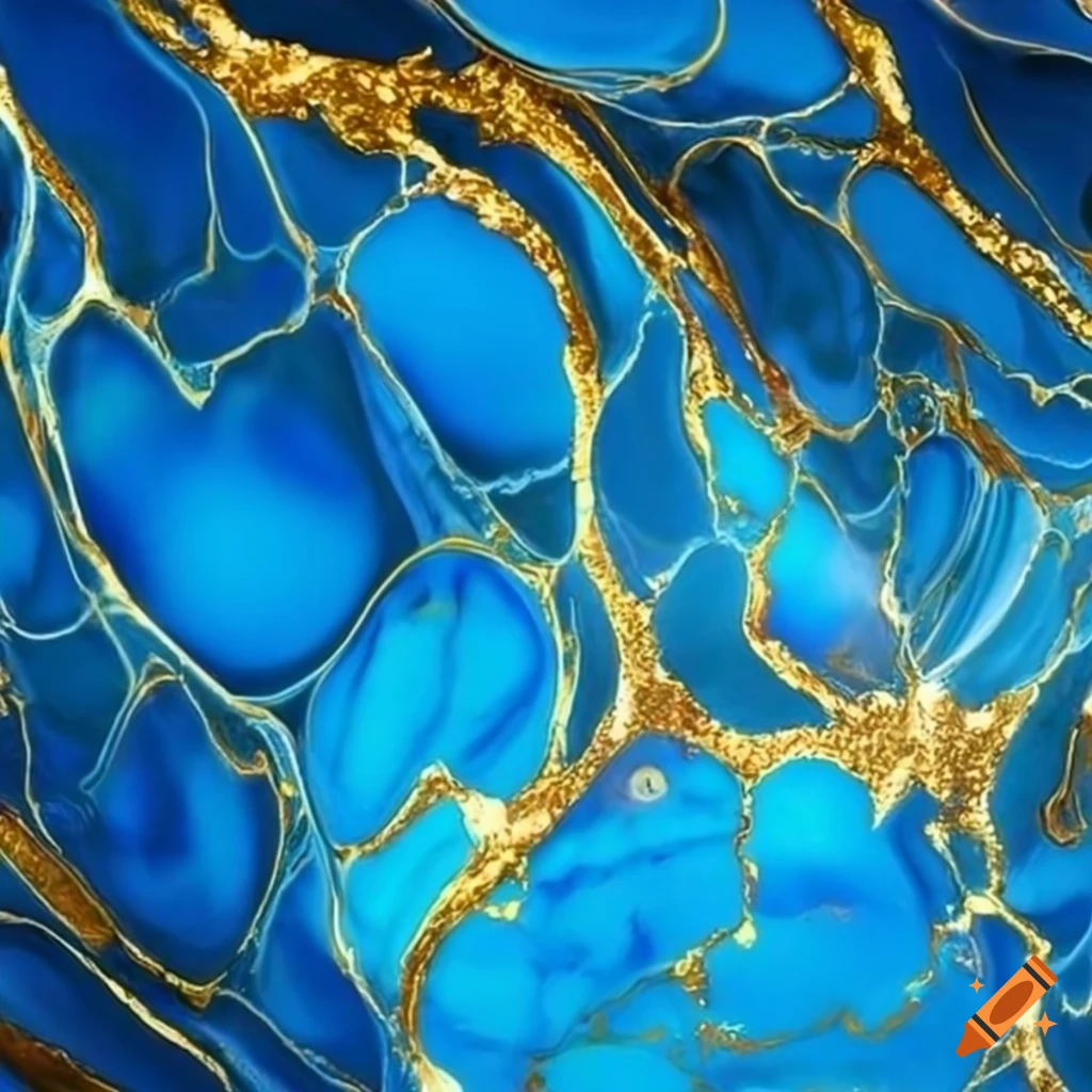 blue marble with gold veins