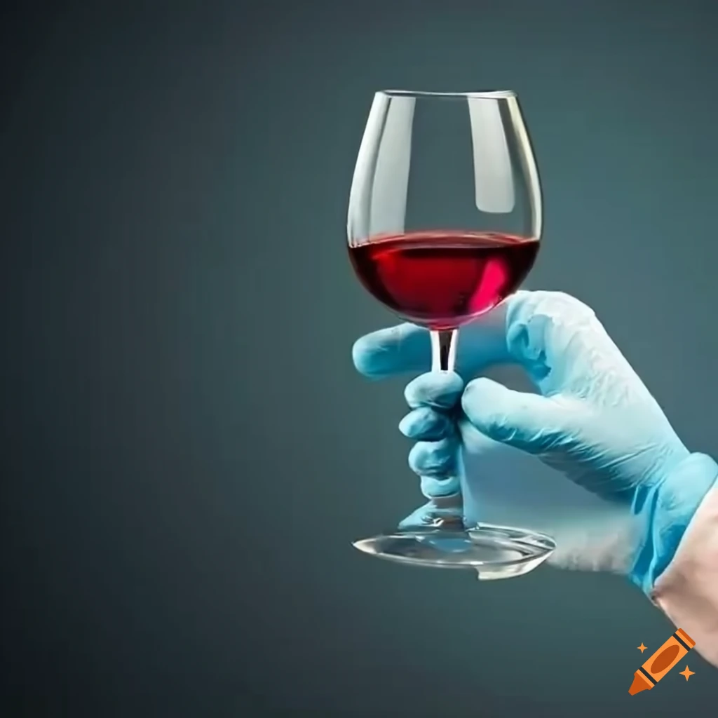 hand holding a glass of wine in a social gathering