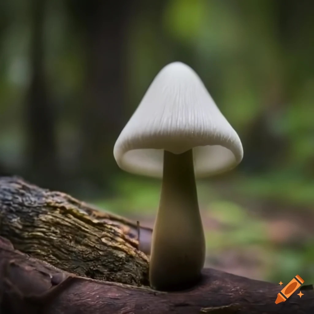 close-up of a tree bud resembling a mushroom