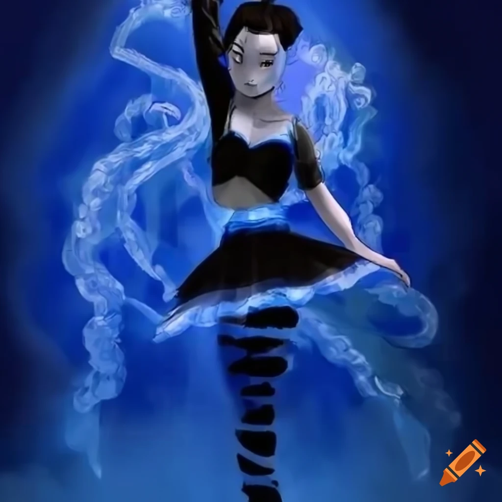 blue soul of Integrity in a dancer's outfit