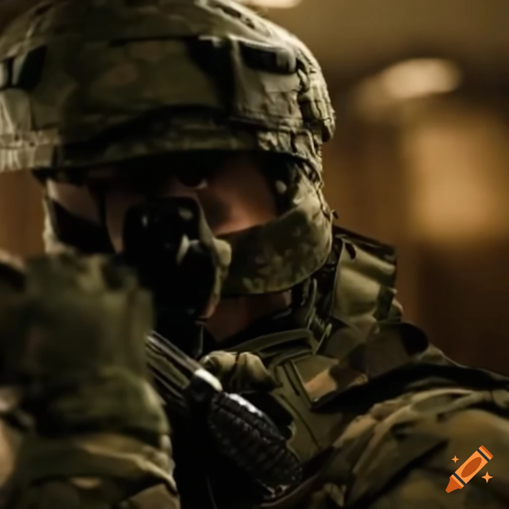 action in a combat scenario