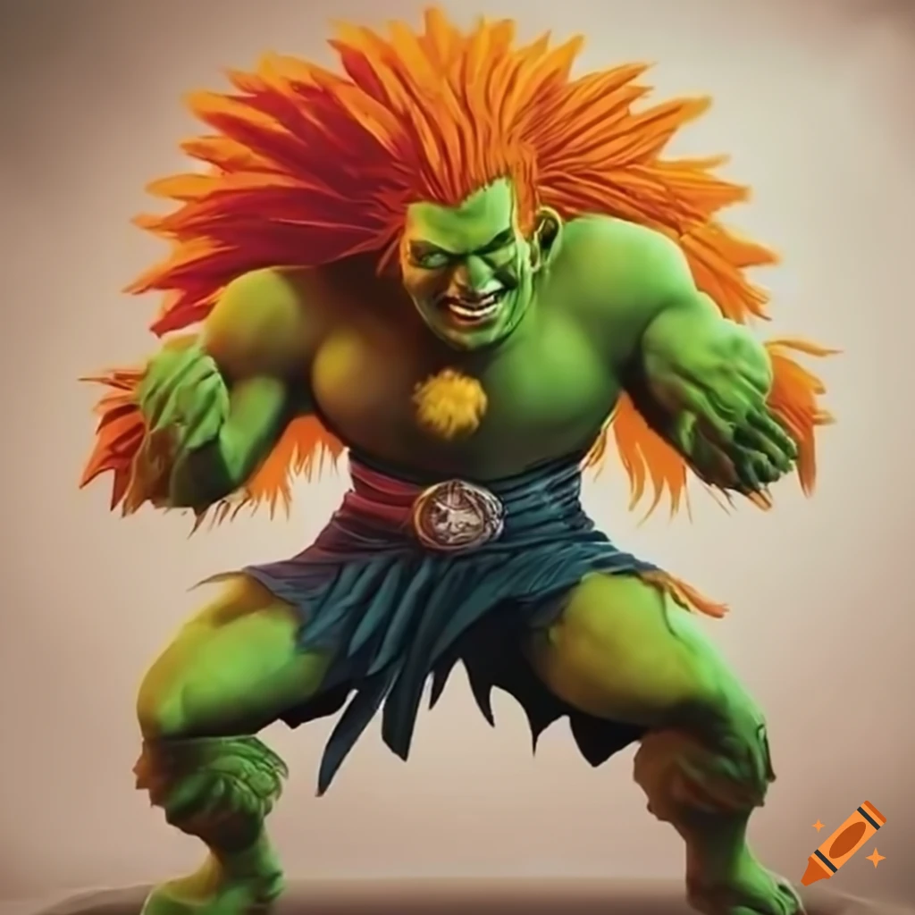 blanka (street fighter) drawn by hungry_clicker