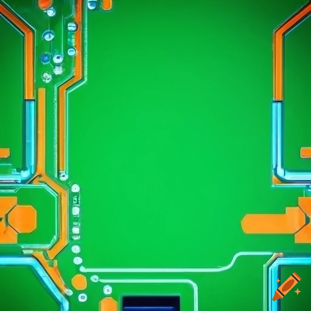 Hexagonal pattern circuit board background on Craiyon